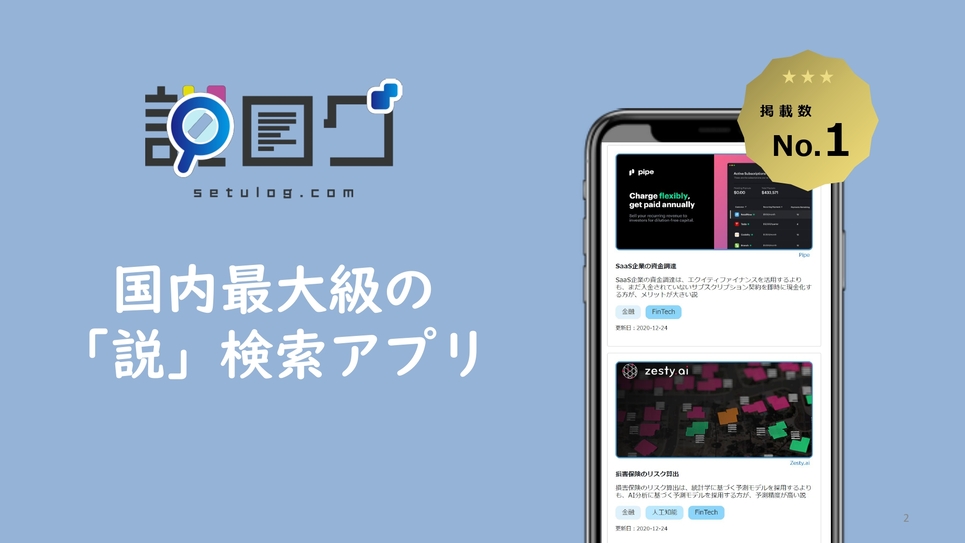国内最大級の「説」探しサービス「説ログ」